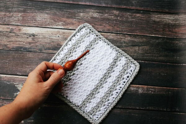 Striped Farmhouse Washcloth Striped Farmhouse Washcloth