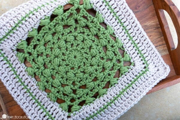 Hydrangea Blossom 12-inch Afghan Square Hydrangea Blossom 12-inch Afghan Square