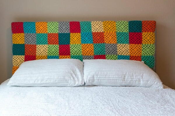 How To Yarn Bomb A Headboard How To Yarn Bomb A Headboard