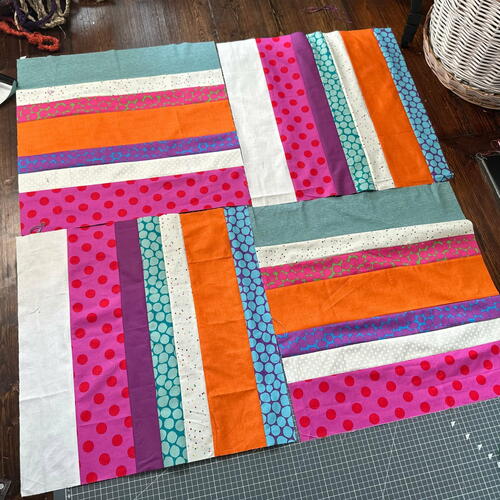 Giant Scrappy Rail Fence Block Giant Scrappy Rail Fence Block