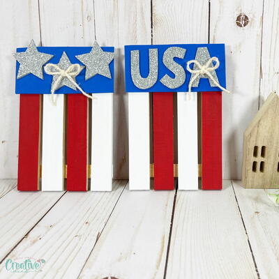 American Flag Coasters With Mini Pallets