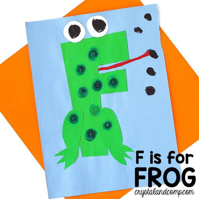 F Is For Frog Letter Of The Week Craft