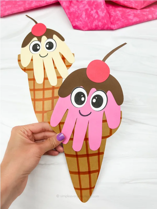Ice Cream Handprint Craft Ice Cream Handprint Craft