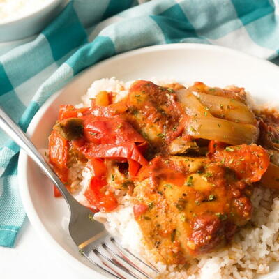 Easiest Ever Slow Cooker Chicken Cacciatore