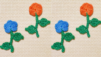 Simple Crochet Flower Branch Stem