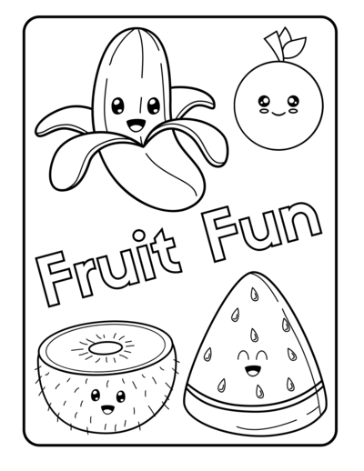 Fun Fruit Coloring Pages