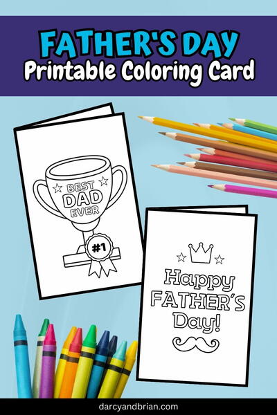 Printable Happy Fathers Day Coloring Card Printable Happy Father's Day Coloring Card
