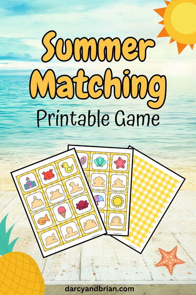 Summer Matching Game Printable Summer Matching Game Printable