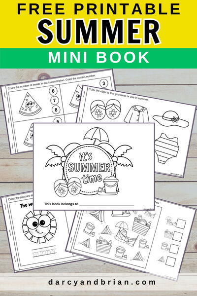 Summer Mini Book Printable Summer Mini Book Printable