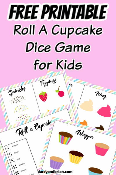 Roll A Cupcake Printable Game For Kids Roll A Cupcake Printable Game For Kids