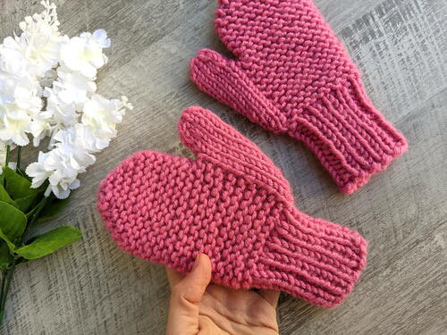 Knit Child Winter Mittens Knit Child Winter Mittens