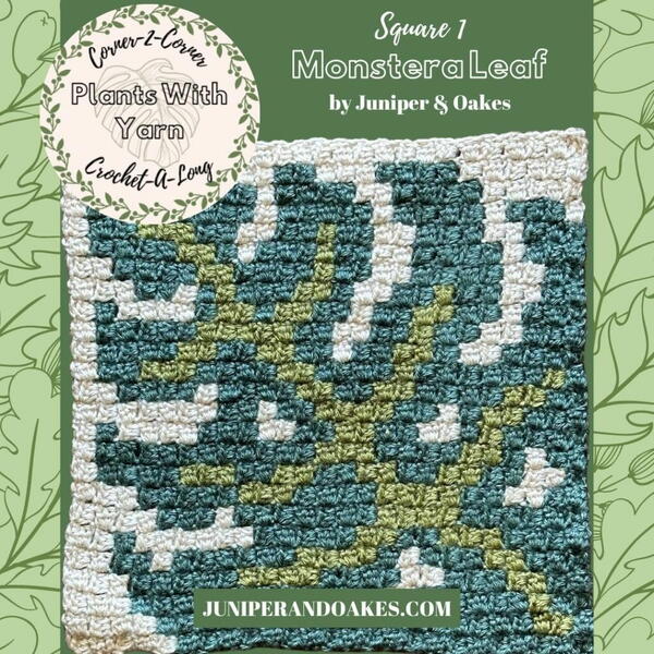 Monstera Leaf C2c Blanket Square Monstera Leaf C2c Blanket Square