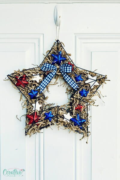 Star Shaped Patriotic Wreath Diy Star Shaped Patriotic Wreath Diy