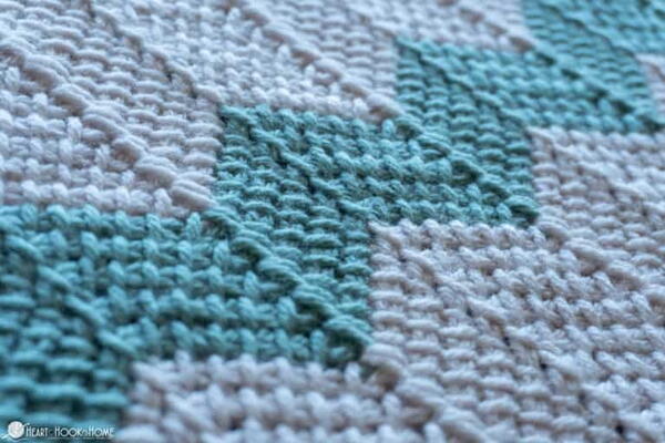 Tunisian Chevron Crochet Baby Blanket Tunisian Chevron Crochet Baby Blanket
