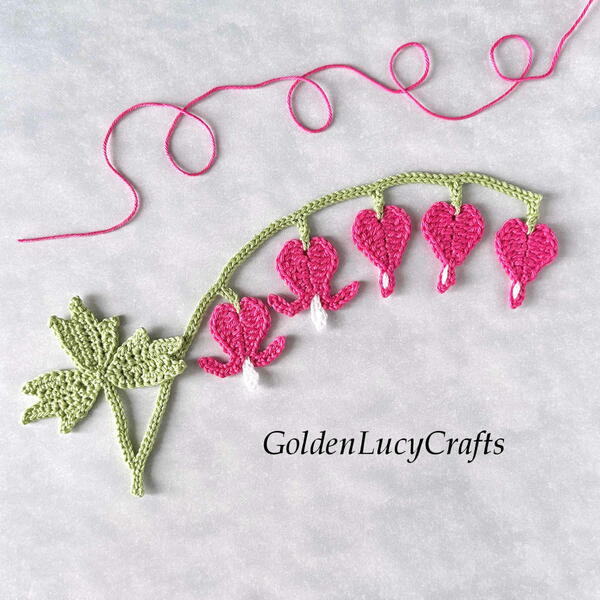Crochet Flower Bleeding Heart Crochet Flower Bleeding Heart