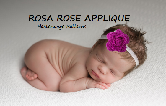 Crochet Rose Applique Crochet Rose Applique