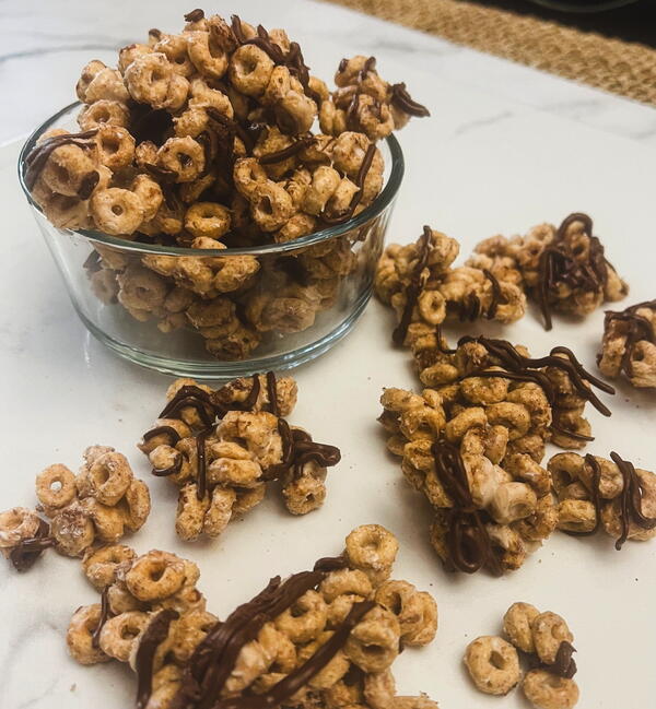 Honey Nut Cheerios And Chocolate Bar Honey Nut Cheerios And Chocolate Bar