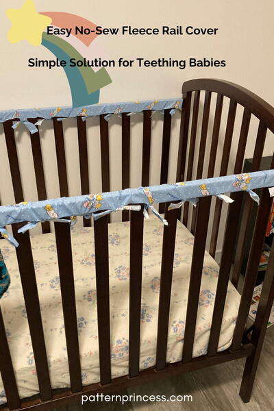 Easy Diy No-sew Fleece Crib Rail Cover Easy Diy No-sew Fleece Crib Rail Cover