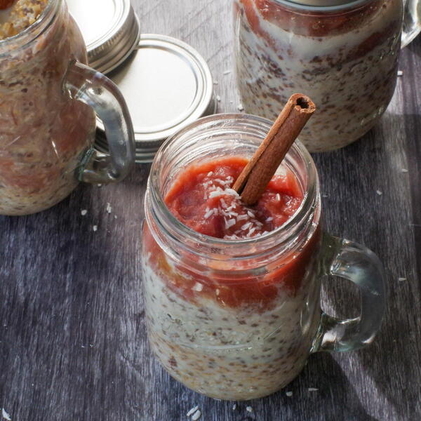 Rhubarb Overnight Oats Rhubarb Overnight Oats
