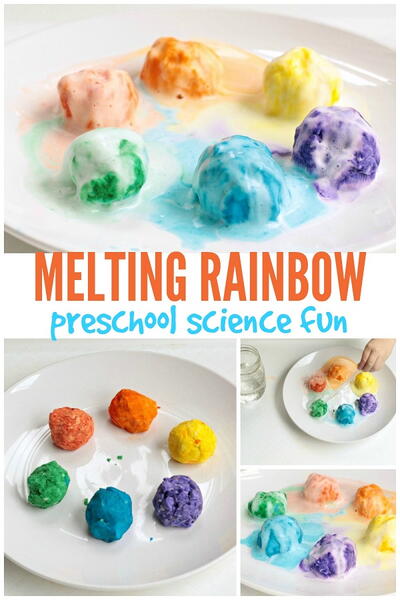 Melting Rainbow Preschool Science Experiment Melting Rainbow Preschool Science Experiment