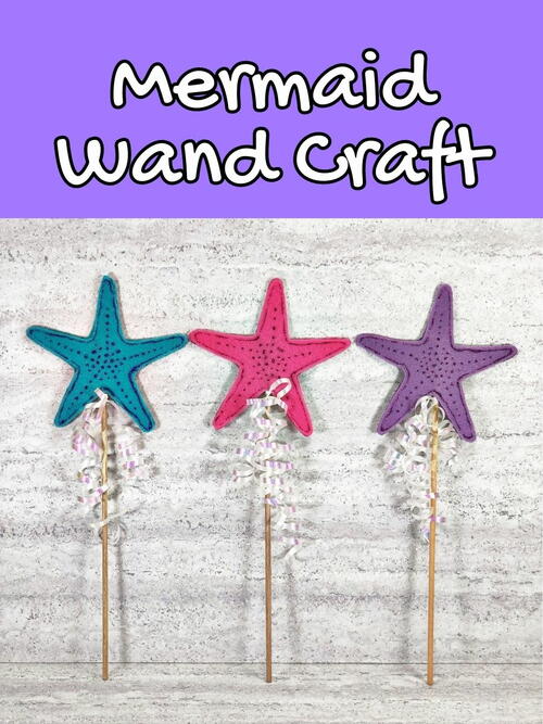 Mermaid Wand Craft For Kids Mermaid Wand Craft For Kids