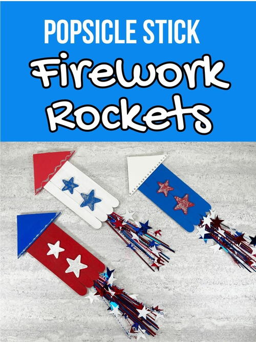 Popsicle Stick Firework Rocket Craft Popsicle Stick Firework Rocket Craft