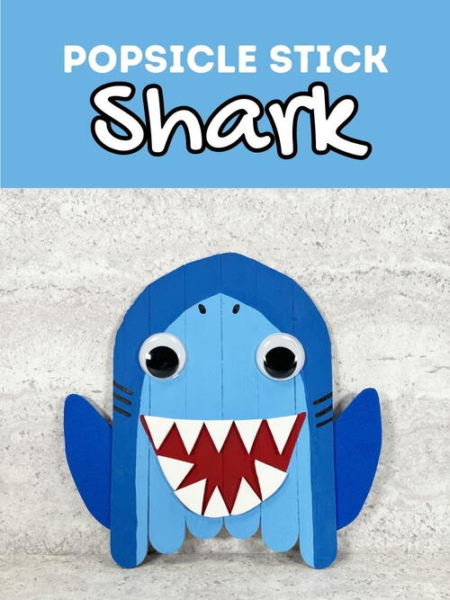 Popsicle Stick Shark Craft Popsicle Stick Shark Craft