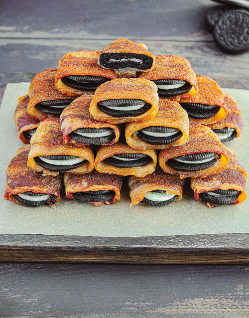 Bacon Wrapped Oreos Bacon Wrapped Oreos