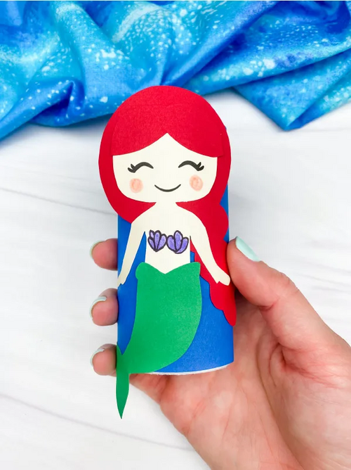 Mermaid Toilet Paper Roll Craft Mermaid Toilet Paper Roll Craft