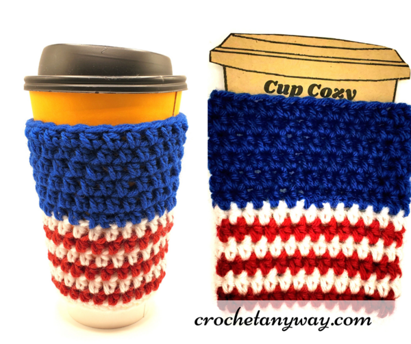 Red White And Blue Coffee Cup Cozy Red, White And Blue Coffee Cup Cozy