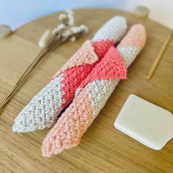 Mitred Square Moss Stitch Washcloth Mitred Square Moss Stitch Washcloth