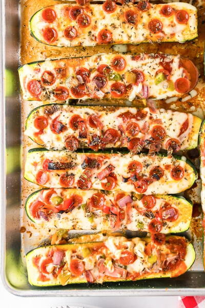 Zucchini Pizza Boats Zucchini Pizza Boats