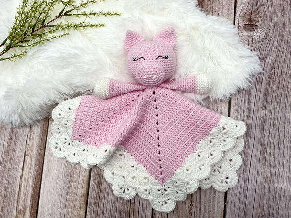 Free Amigurumi Crochet Pig Lovey Pattern Free Amigurumi Crochet Pig Lovey Pattern