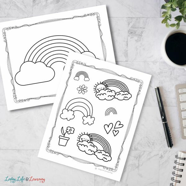 Rainbow Coloring Page Rainbow Coloring Page
