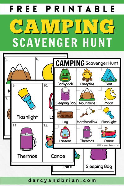Camping Scavenger Hunt Camping Scavenger Hunt