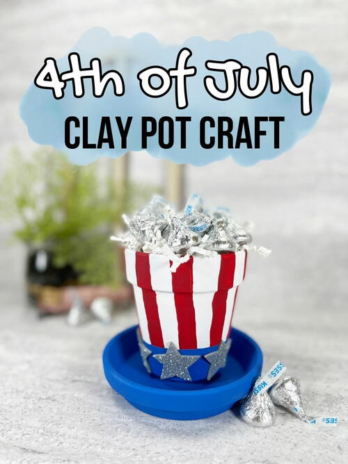 4th Of July Clay Pot Craft 4th Of July Clay Pot Craft