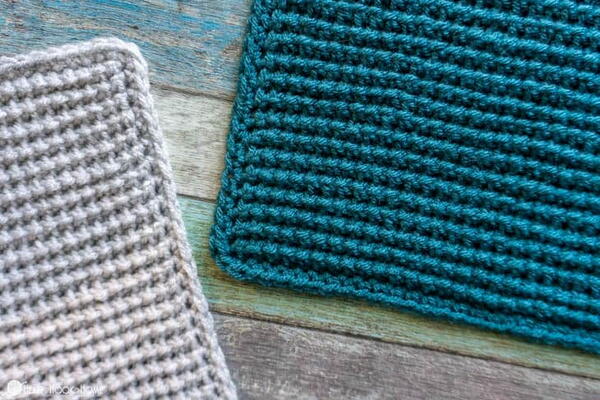 Tunisian Reverse Stitch Square Tunisian Reverse Stitch Square