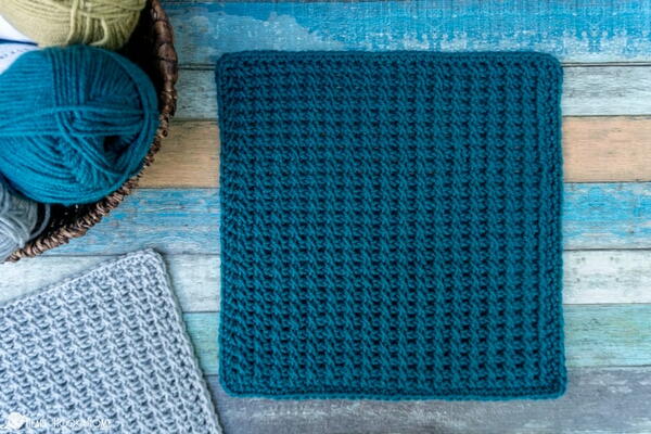 Tunisian Crossed Stitch Square Tunisian Crossed Stitch Square