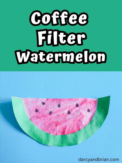 Coffee Filter Watermelon Craft