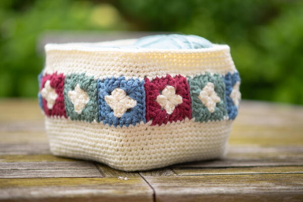 Granny Square Basket Granny Square Basket