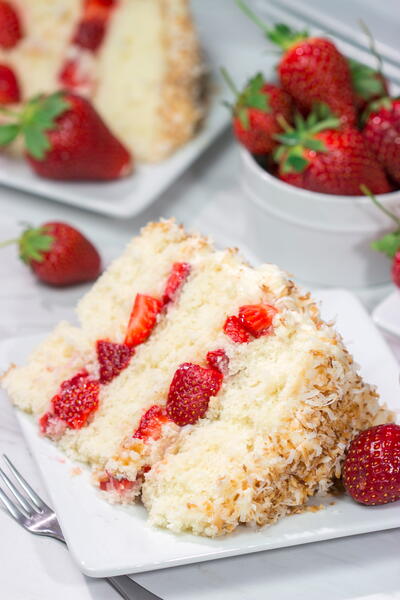 Coconut Strawberry Cake Coconut Strawberry Cake