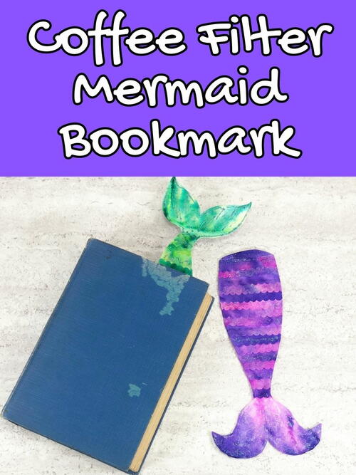 Coffee Filter Mermaid Bookmark Craft Coffee Filter Mermaid Bookmark Craft