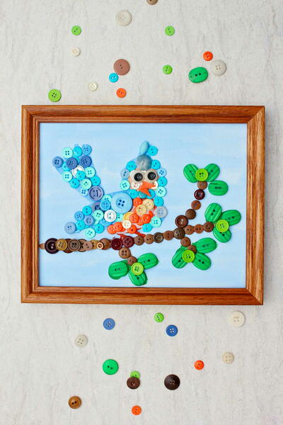 Easy Diy Button Craft painting With Buttons Easy Diy Button Craft (painting With Buttons!)