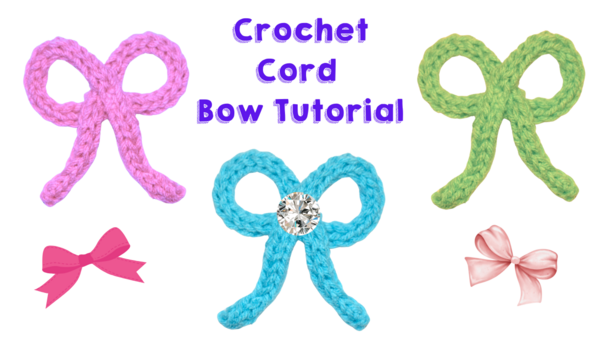 Crochet Cord Bow Crochet Cord Bow