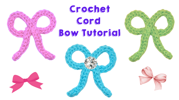 Crochet Cord Bow Crochet Cord Bow