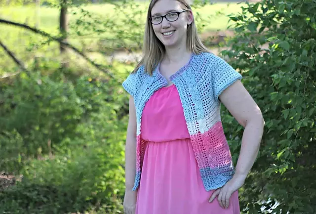 Cabled Filet Cardigan Cabled Filet Cardigan