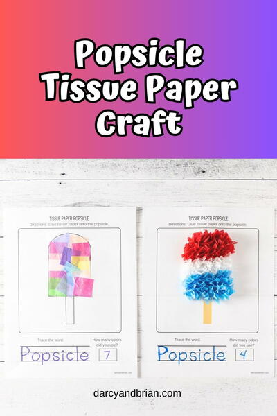Popsicle Tissue Paper Craft Popsicle Tissue Paper Craft