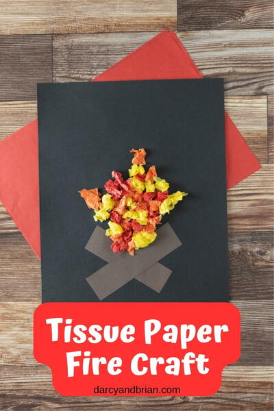 Tissue Paper Fire Craft