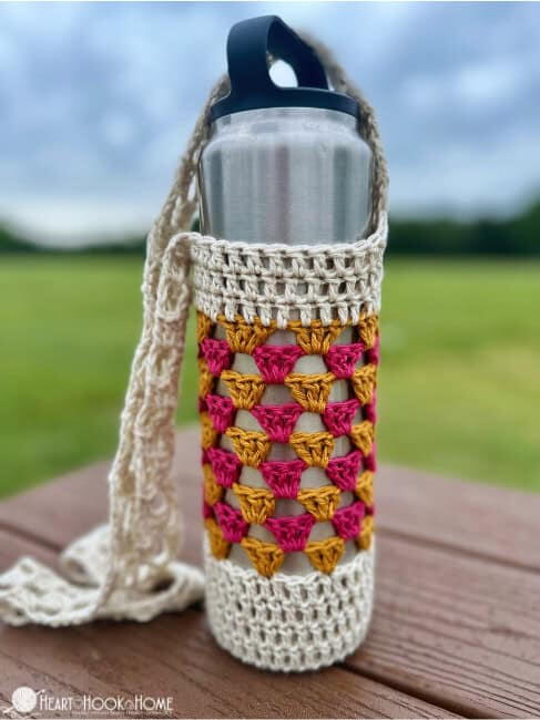 Granny Stitch Water Bottle Holder Granny Stitch Water Bottle Holder