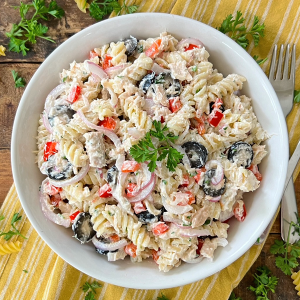 Healthy Creamy Tuna Pasta Salad Seriously Good 20 Minute Recipe Healthy Creamy Tuna Pasta Salad | Seriously Good 20 Minute Recipe